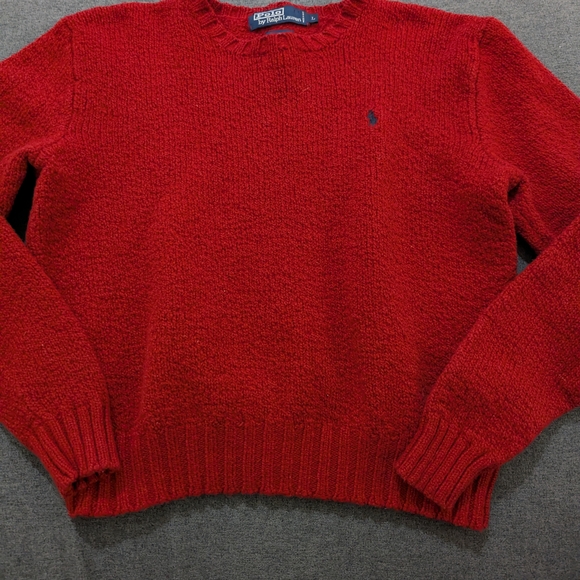 Polo Ralph Lauren Other - Polo Ralph Lauren Red Crewneck Cotton/Wool Blend Sweater